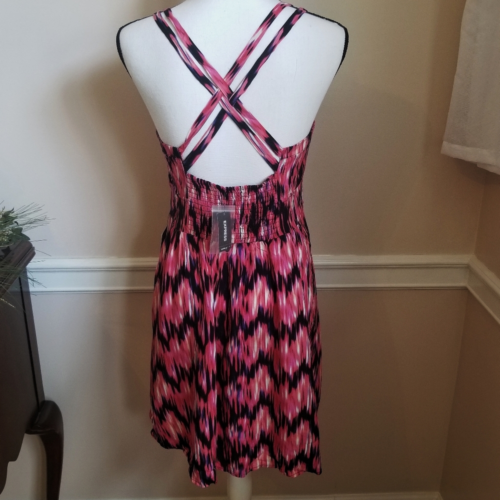 NWT Express mini multicolored dress size M - Picture 2 of 8